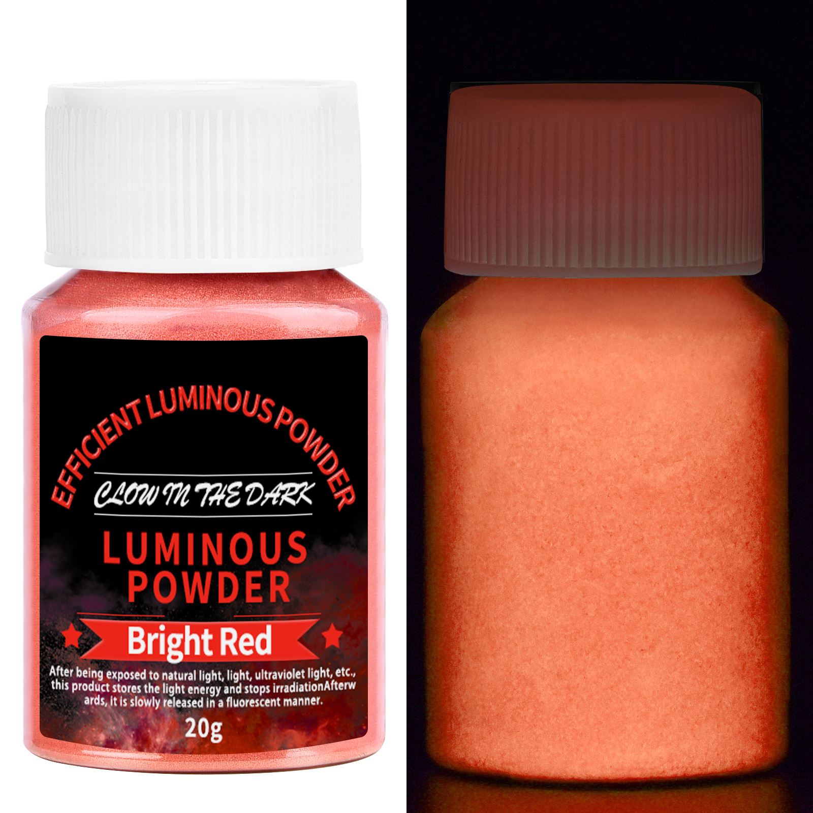 

20g Fluorescent Powder Luminous Paint Epoxy Resin Pigment DIY Paint Nails Glow In Dark Makeup Body Painting Party Decoration
