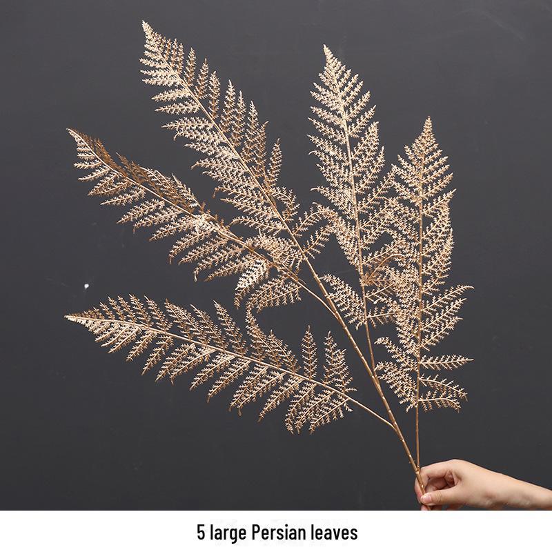 Złoty Eukaliptus Sztuczne Kwiaty i Liście Noworoczne Dekoracja Domu Wiadro