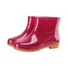 Spring and Autumn Khaki Ladies Low Tube Rain Shoes Cleaning Hygiene Water Shoes Rubber Shoes Wheel Texture Non-slip Waterproof Rain Boots