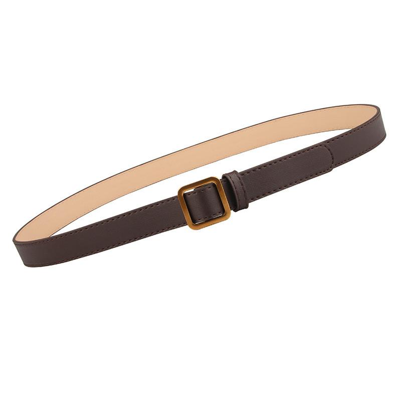 Womens Pu Leather Waist Belt With Alloy Square Buckle For Fashion And Comfort