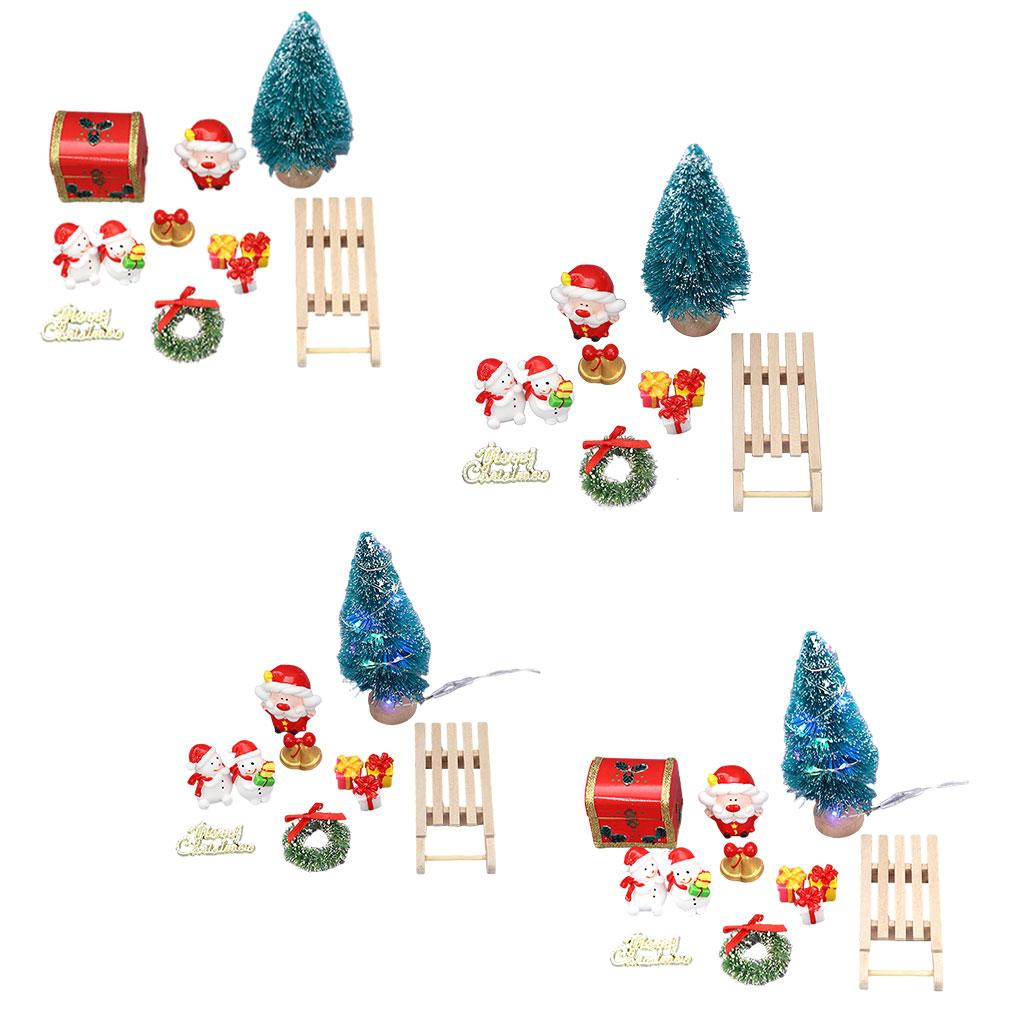 1/12 Dollhouse Creative Christmas Miniature Ornament Christmas Miniature Fairy garden and home Decoration