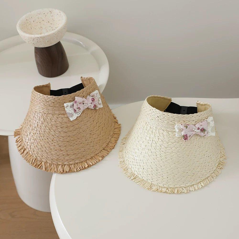 Child's Wide Brim Straw Hat - Sun Protection for Babies and Girls - Perfect for Beach and Photos.
