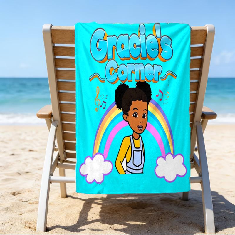 Proof Beach Towel with a Gracie's Corner3 Pattern - Soft,absorbent,quick-drying,machine Washable - Perfect for Swimming,camping,bathing