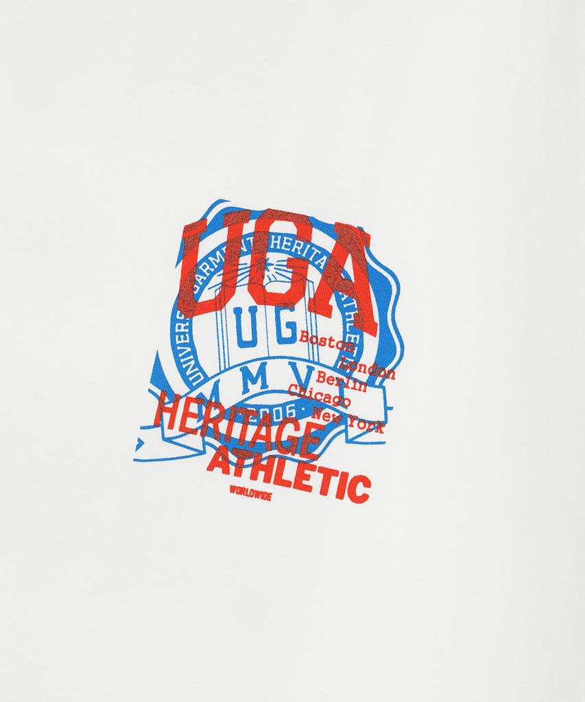 Yunibeoseugameonteu Ug Retro Two-Tone Emblem T-Shirt_White