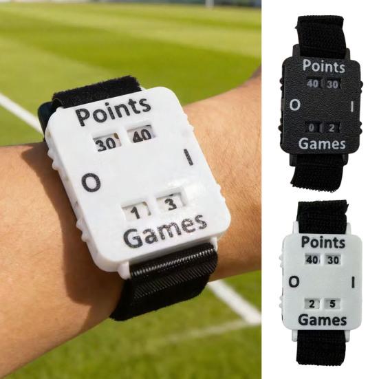 Handgelenk-Punktezähler Manuelle Zifferblattanzeige Anzeigetafel mit Armband Tragbarer Punktezähler Zählt Punkte für Pickleball Tennis Schläger Und Padel