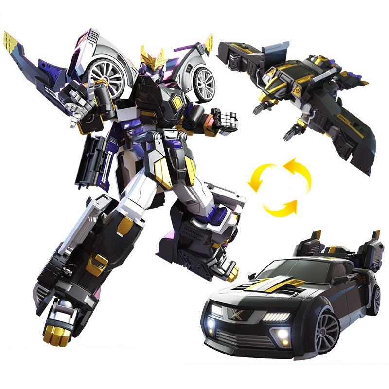 Drei Modi Mini Force Transformation Mecha Roboter Spielzeug Actionfiguren MiniForce X Simulationsfahrzeug Flugzeug Verformungsspielzeug