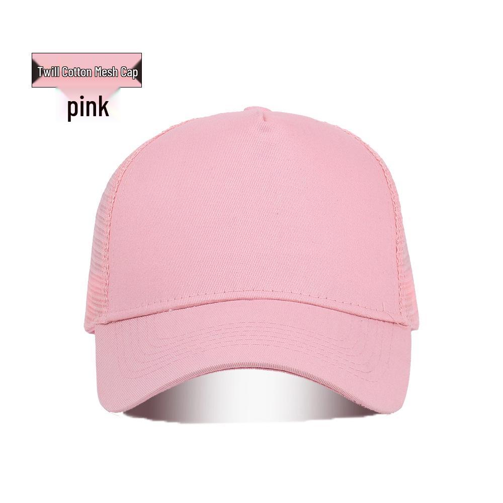 Summer Cotton Mesh Cap: Breathable Sun Protection Baseball & Duckbill Hat for Travel, Work, & Catering.