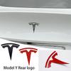 3D For Logo ABS TESLA Model 3 Mode Y Car Front Hood Logo Cover Emblem Sticker Styling Auto Body Rear Trunk Badge