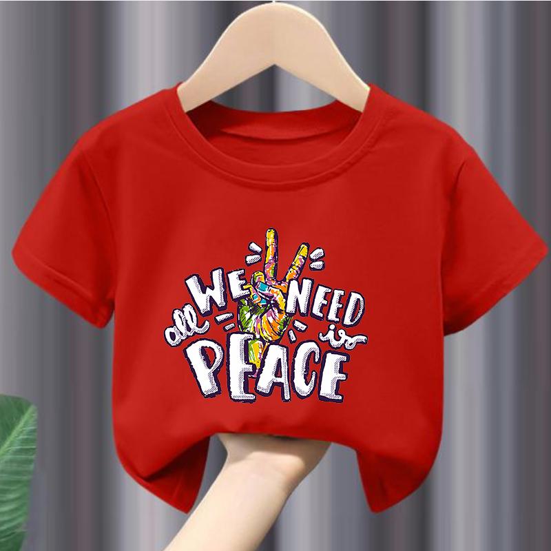 Boys Summer ShortSleeved Tshirt Letter Print Childrens Top Polyester Fiber Kids Clothing Polyester Fiber ShortSleeved Tsh 110