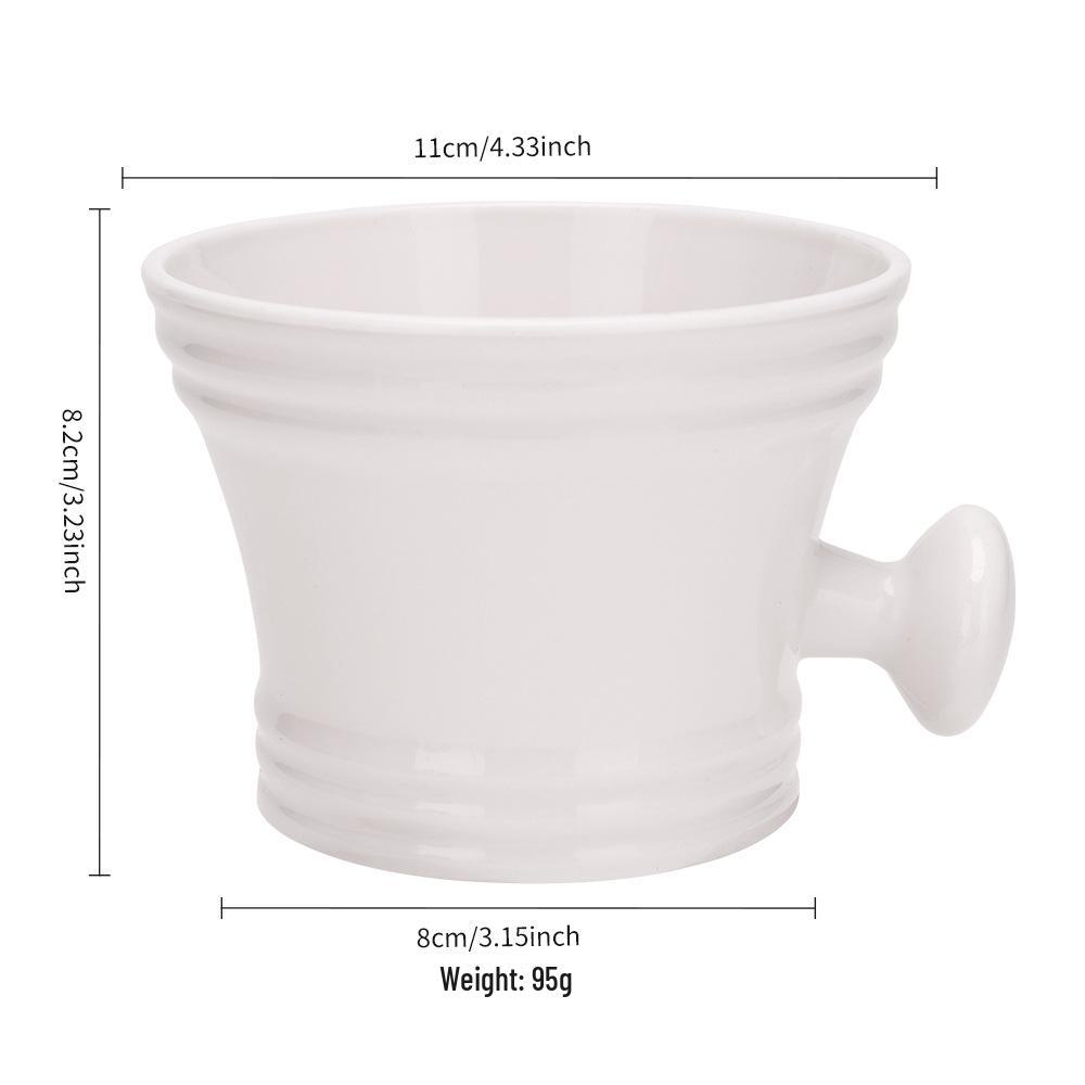 Men's Shaving Set: Large Plastic Bowl with Brush for Beard Cleaning.