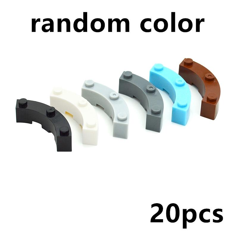 Building Blocks 48092 4x4 Curved Brick With 3 Studs For Building Blocks Parts DIY Educational Bricks Bulk Model Gift Toys