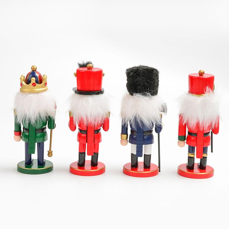 1Pc Wooden Christmas Nutcracker Soldier - Traditional Painted Figurine, Festive Collectible Home Party Decor Ornament