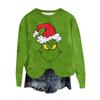 Ladies' Fashionable Round Neck Pullover Long Sleeved Top Christmas Printed Sweatshirt