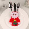 8pcs Christmas Tableware Holders Bag Party Gift Xmas Ornament for Table Home D0LD