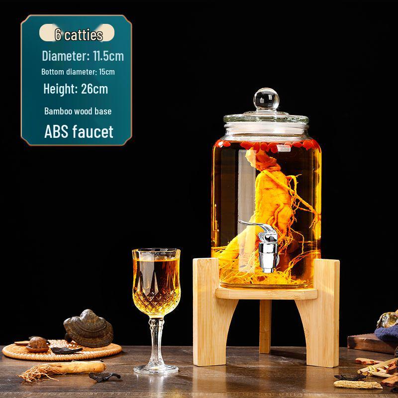Glas-Infusionsbehälter mit Zapfhahn: 10-20 Jin Versiegelte Enzym- und Kimchi-Weinlagerung