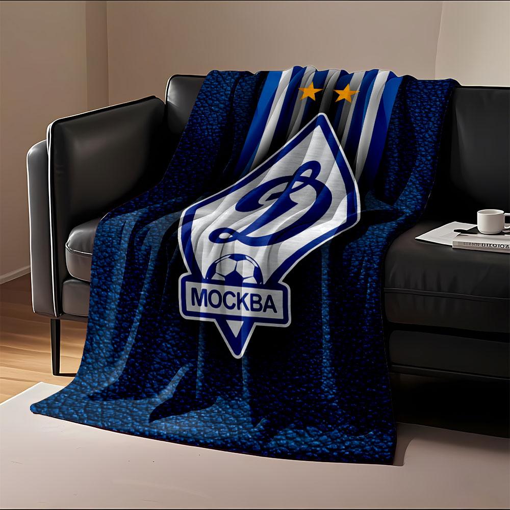 Dynamo Moscow Football Emblem Print Blanket Soft and Cozy Perfect for the Living Room Bed Sofa or a Nap,gift