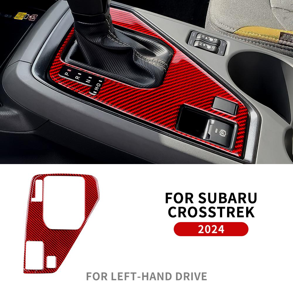For USDM For Subaru Crosstrek Impreza 2025 Real Soft Carbon Fiber LHD Sticker Car Gear Shift Panel Interior Trim Accessories