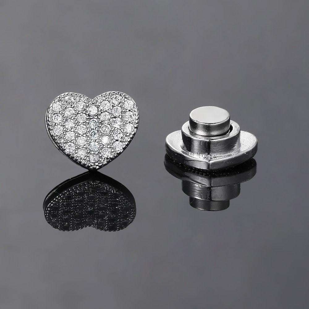 Hip Hop Ear Clip Stainless Steel Magnet Earrings New Fake Piercing  Jewelry Accessories