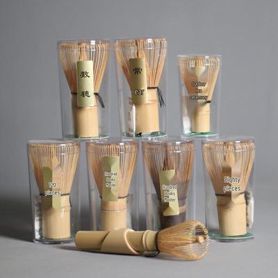 Seksen Kollu Uzun Saplı Bambu Matcha Çırpıcı ve Kepçe Seti