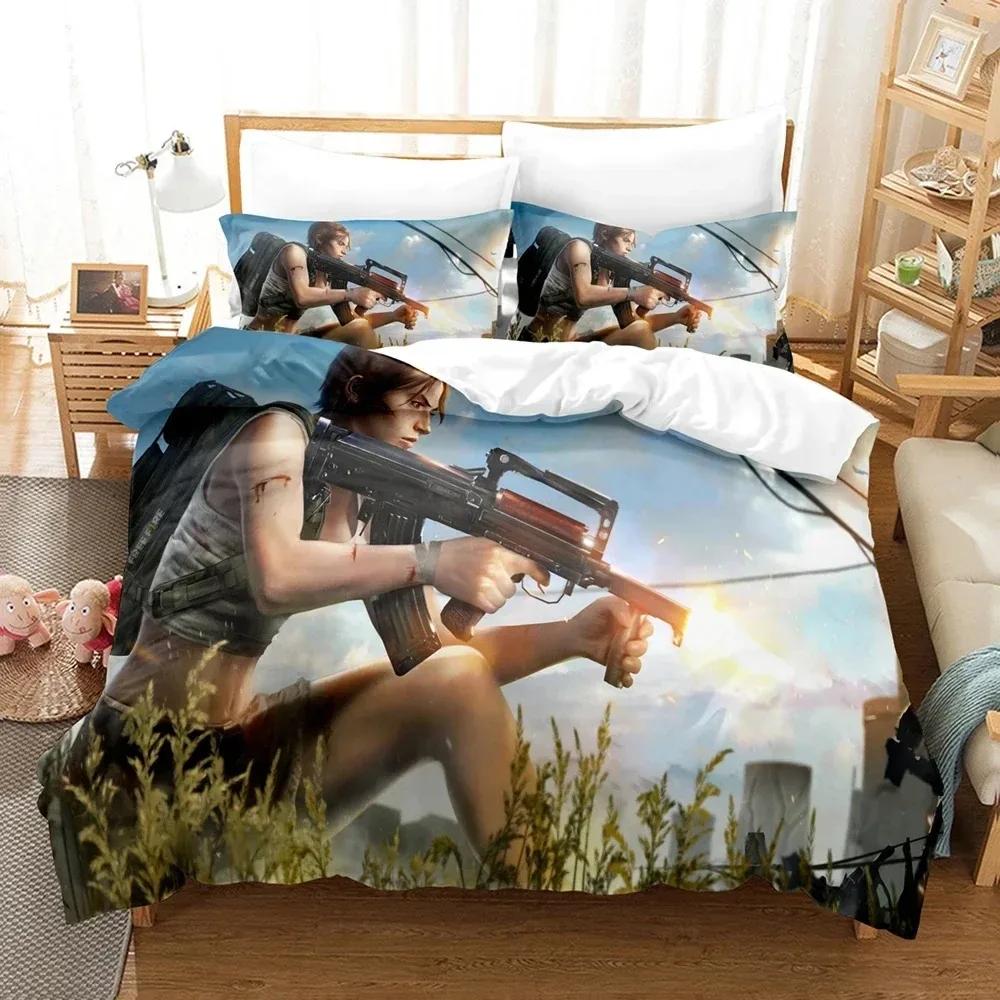 Free Fire Game Battlegrounds 3D New Duvet Cover Pillowcase Bedding Set Adult Boy Bedroom Decoration Children Single Double Large