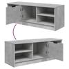 TV Cabinet Concrete Grey 102 x 35.5 x 36.5 cm Particleboard