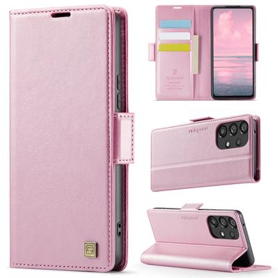 For Samsung Galaxy A52 5G Case AUTSPACE A11 RFID Blocking Retro Leather Cell Phone Wallet Cover