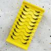 Natural Whole Cat Eye Eyelashes, Chemical Fiber Transparent Stems 10 Pairs of Yellow Tray Half Eyelashes