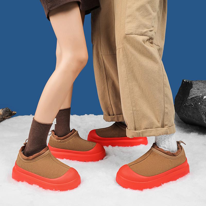 Stejné pro muže i ženy v zimě 2025, nové ležérní všestranné sametové teplé sněhule, větruodolné kotníkové boty a bavlněné boty proti mrazu.