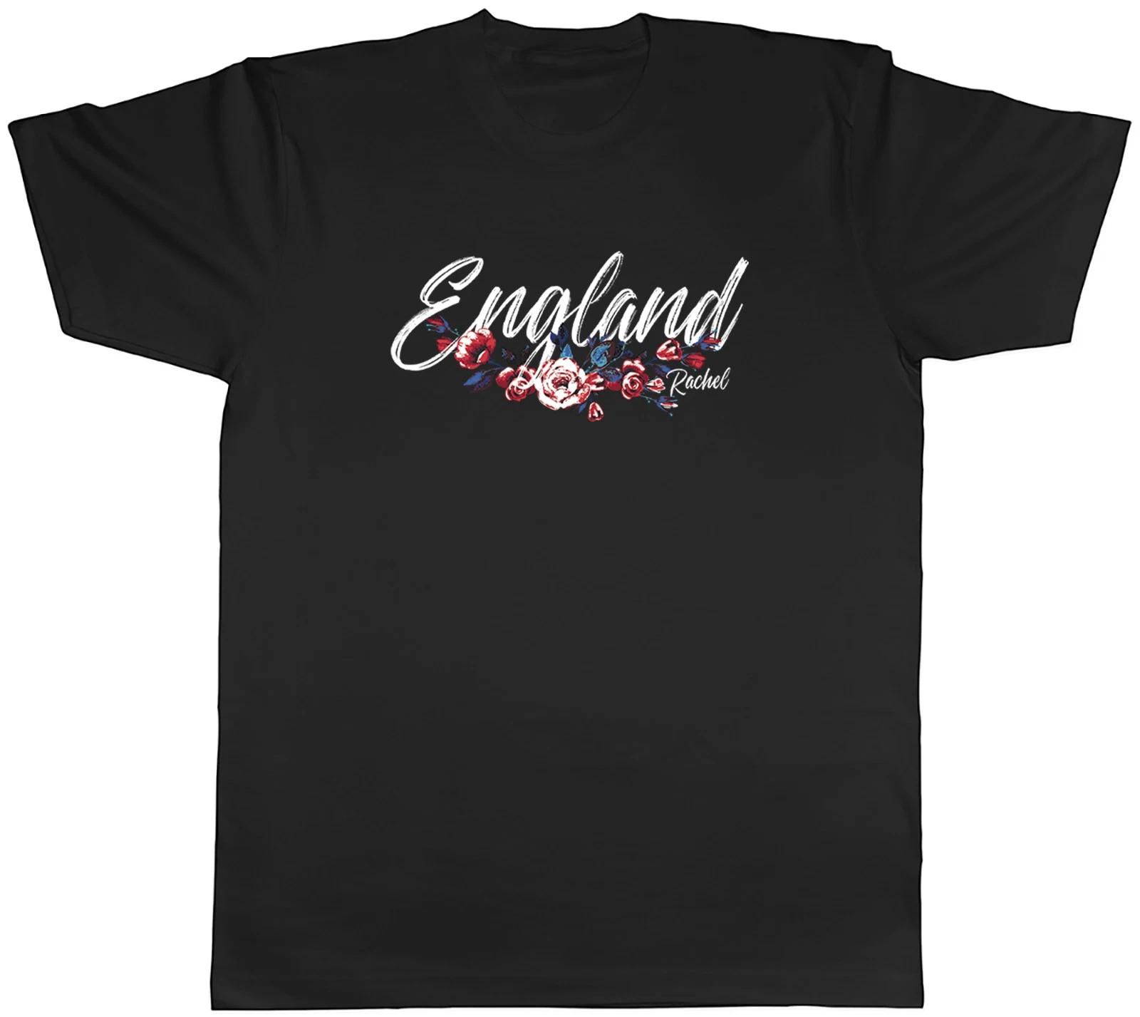 Personalised England Flowers Supporter Fan Football Mens T-Shirt Tee Gift Top XS