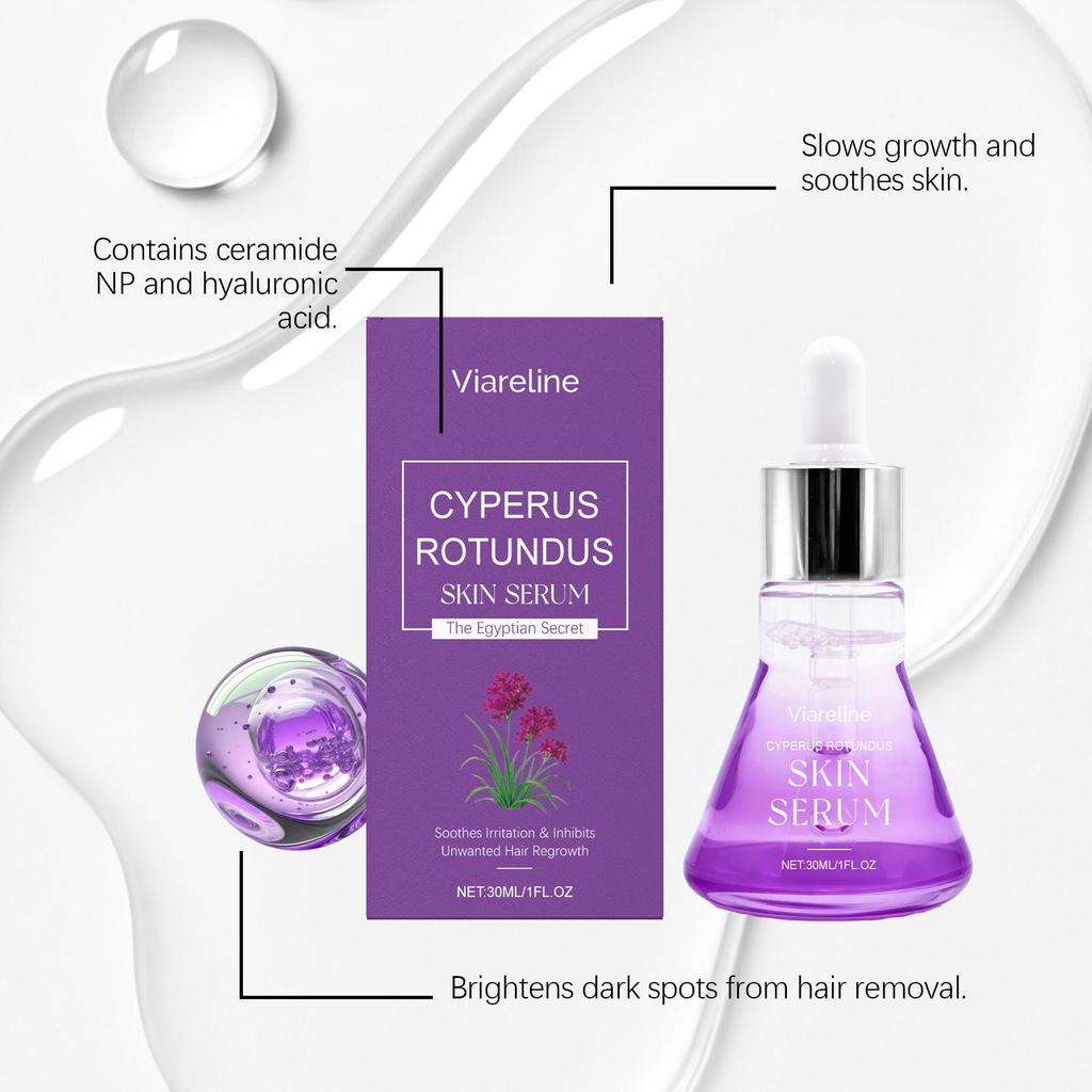 Cyperus Rotundus Skin Serum Hair Growth Inhibitor Natural Soothing Moisturizing Shrinking Pores Body Hair Removal Essence Liquid