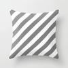 Modern Simple Gray Geometric Peach Leather Velvet Pillowcase Summer Sofa Home Office Cushion Pillowcase