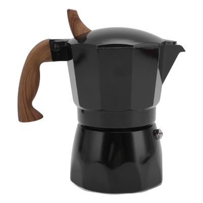Cafetera Moka 80ml Diseño de Doble Válvula Extracción de Alta Eficiencia Cafetera para Estufa para Exterior