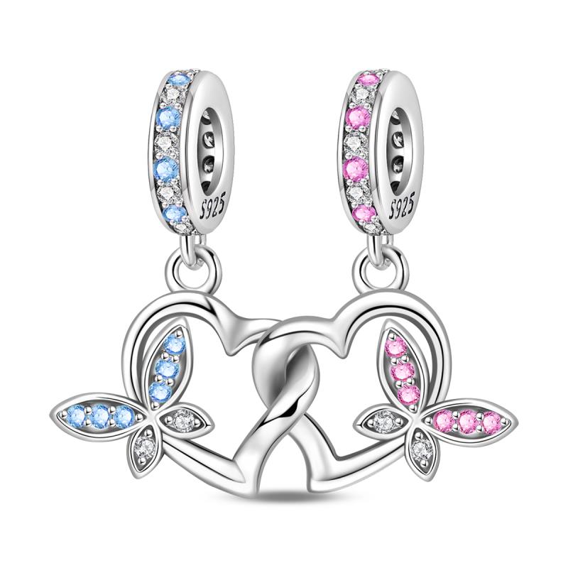 Neworiginalcopper Charm Bead Mother'S Day Love Heart Family Pendant Fits Bracelet Womens Jewelry Gift