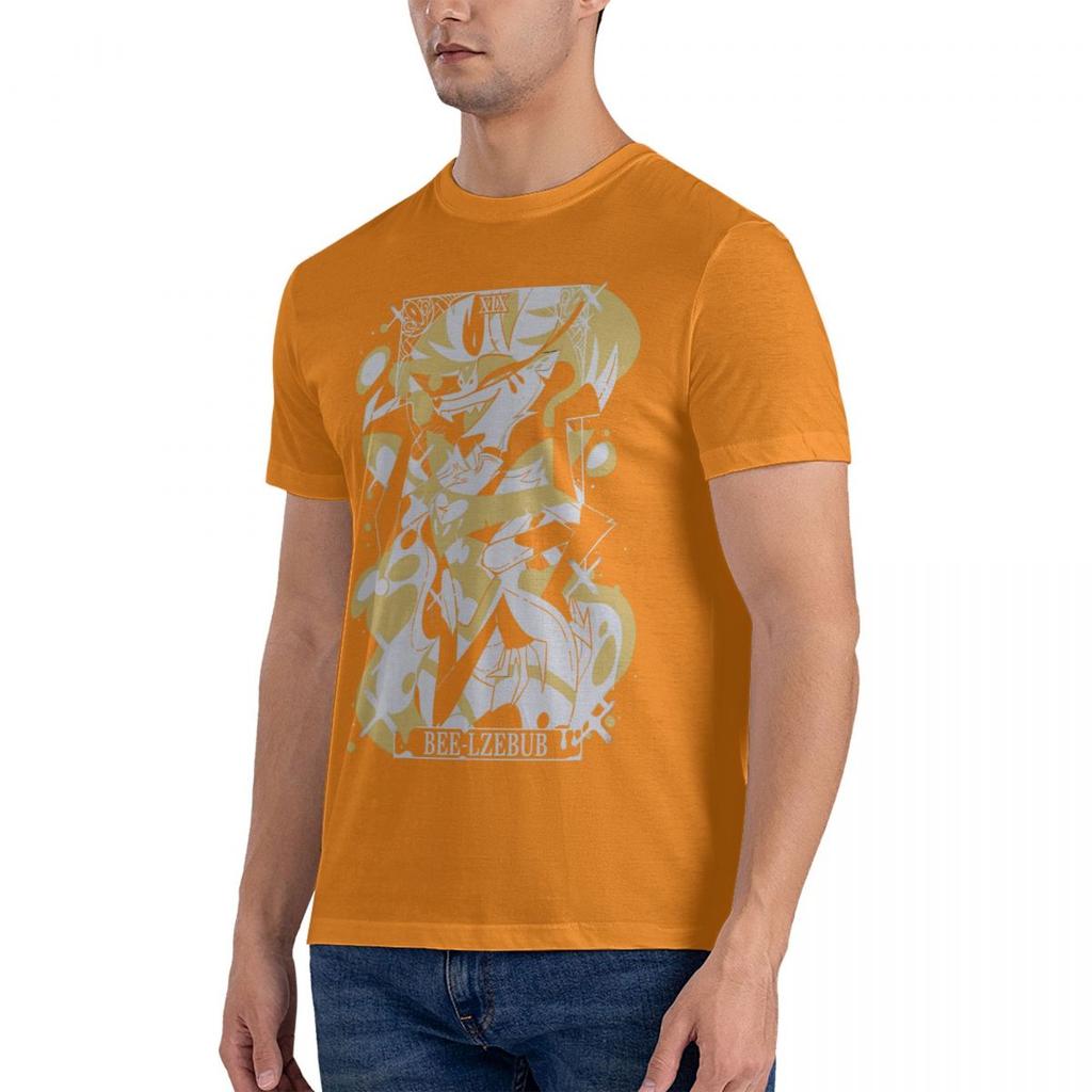 Bee-Lzebub Helluvaboss Men Crew Neck TShirts Oversized Tops Clothing Sleeve Tees Gift Idea Shirt