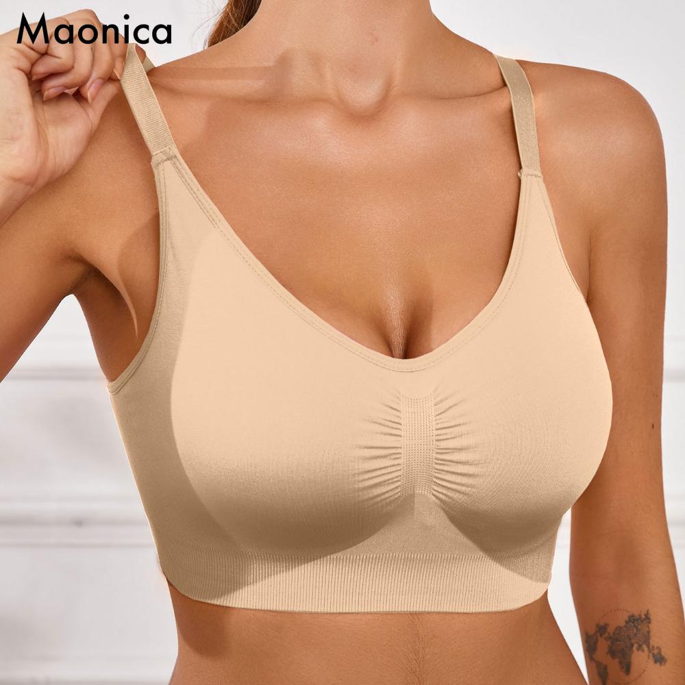 Європейський розмір CDE Cup Новий безшовний спортивний бюстгальтер Йога Майка Жилет Зручна нижня білизна Camisol M-2XL Plus