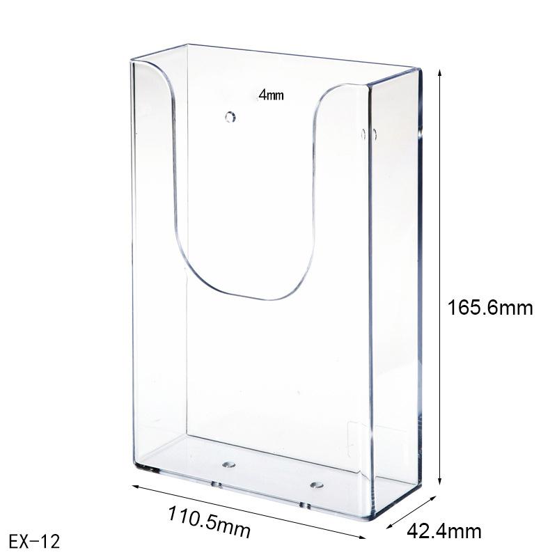 Wall Mounted Clear Storage Rack Box Holder Brochure Stand Pamphlet Booklet Display Wall Mountliterature Magazine Show Shelf