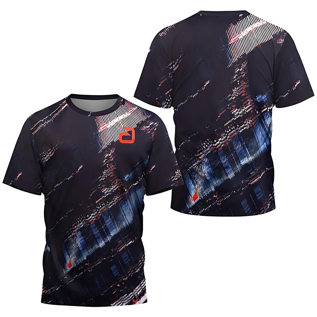 Summer 2026 Best-selling Badminton and Table Tennis Club Men's 3D Printed Short Sleeved T-shirt