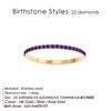 eManco European Zircon Ring: Titanium Steel Women's December Birthstone Rhinestone Finger Ring
