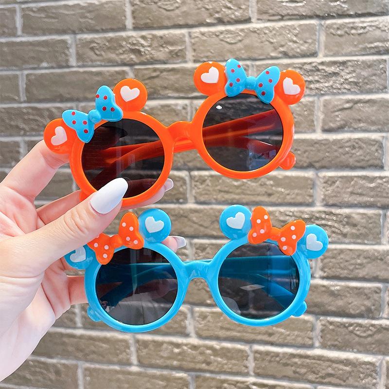 Children Cute Cartoon Sunglasses Boy Girl Outdoor Sun Protection Summer Shades Baby Photography Glasses Eye Wear UV400 Protection