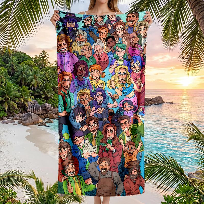 Stardew Valley Fashion Beach Towel: Ideal for Summer Adventures Soft, absorbent and quick drying suitable for swimming and bathing