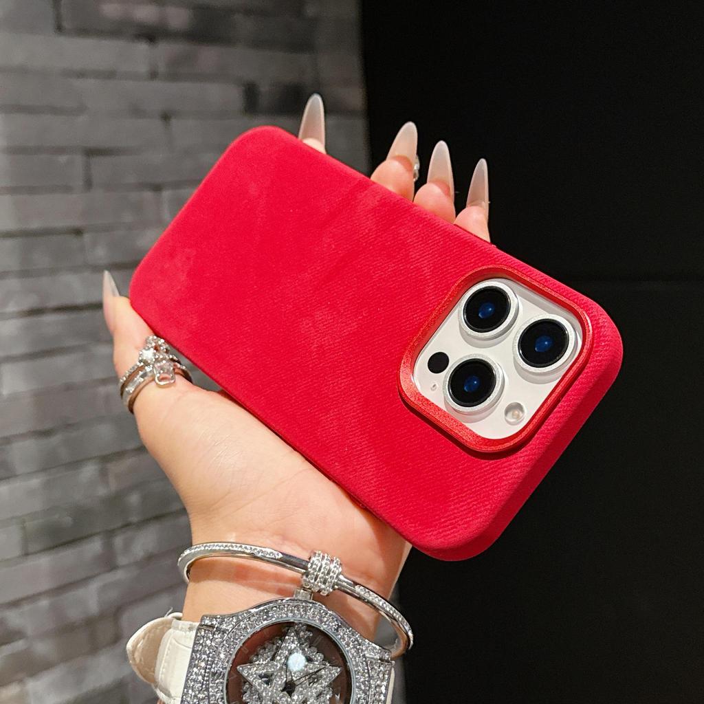 iPhone 16 Pro Max Case: Full Coverage Flannel with Metal Lens & Electric Melt Buttons