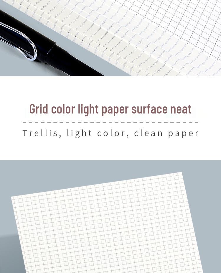 Double-Sided A4 Thickened Small-Square Grid Paper, Natural Color, Eye Protection, Non-Tear, Ideal for Postgraduate Exam Prep.