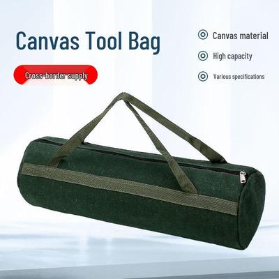 Large Capacity Canvas Tool Bag for Electricians - Handheld Storage for Screwdrivers and Hardware