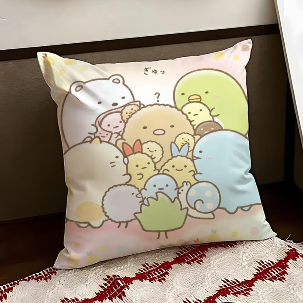 SSumikko Cute GGurashis Cushion Cover Reversible Soft Durable Pillow Cover Home  Car MultiScene Use for Daily Comfort