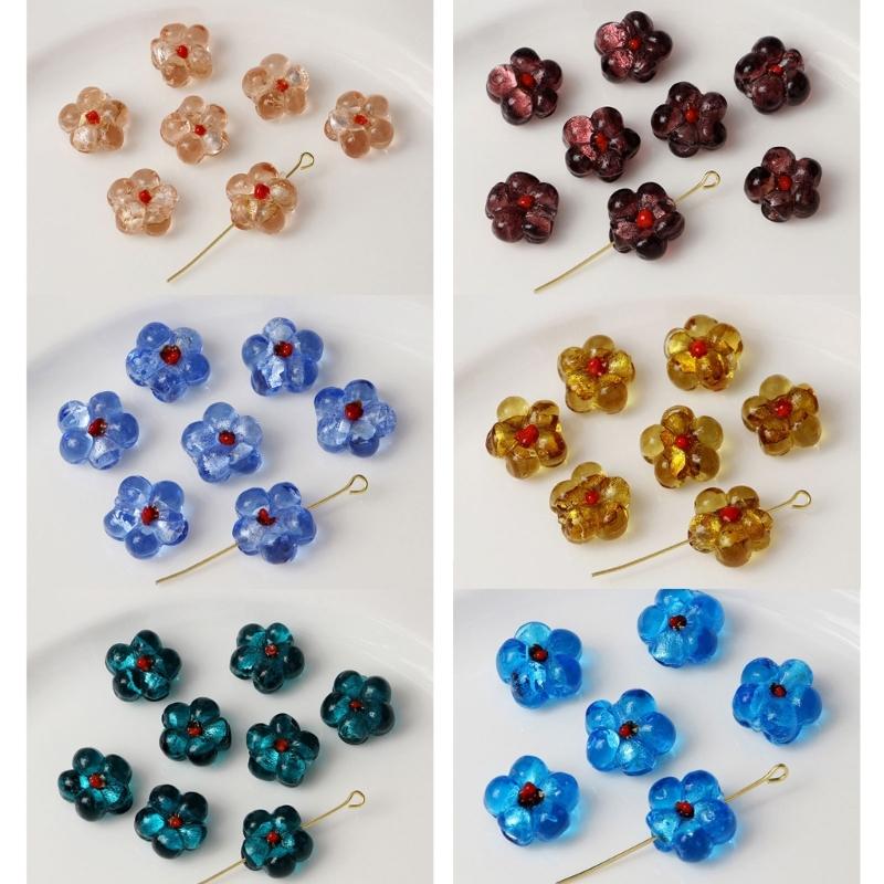 Beliebte farbige Glasur Farbe Blume DIY Zubehör Süße Anhänger DIY Handgemachtes Armband Halskette Ohrringe Materialien
