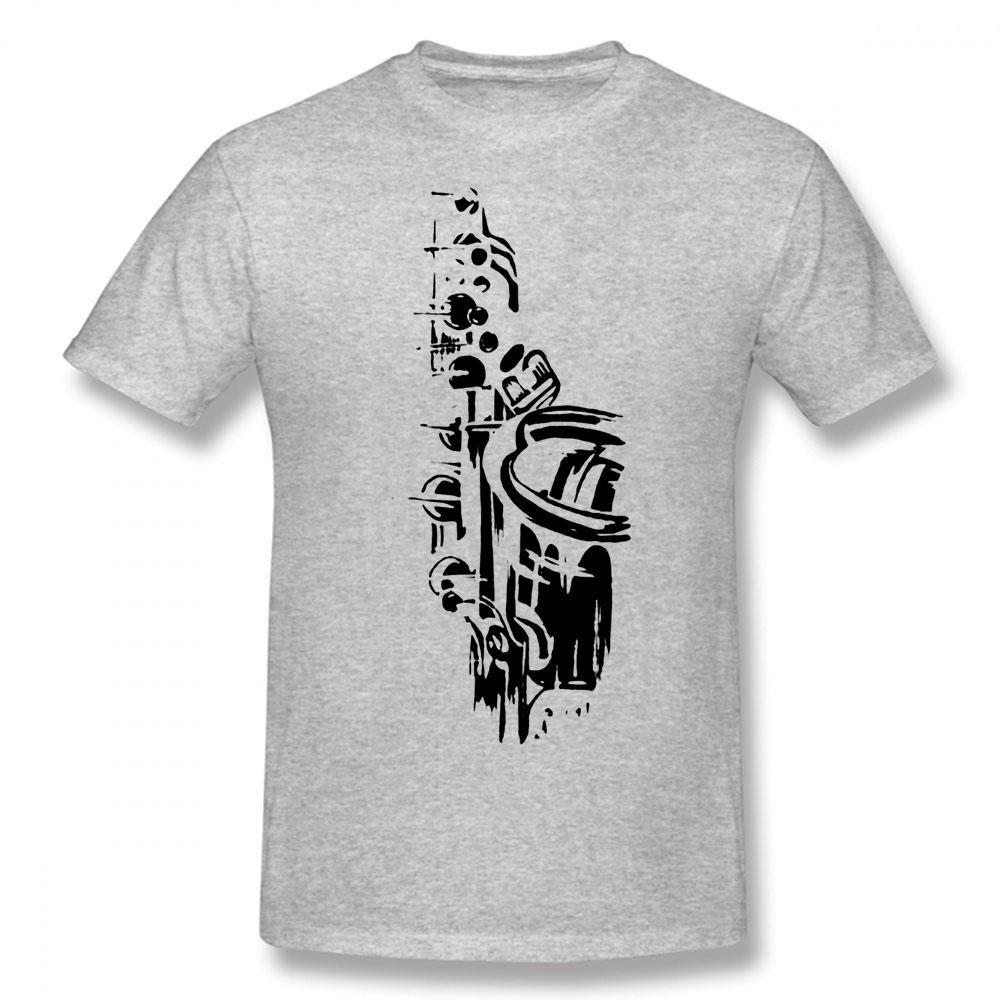 Cool Saxofoon Verjaardag Grappig Unisex Grafisch Vintage Cool Katoen Korte Mouw T-shirts O-hals Harajuku T-shirt