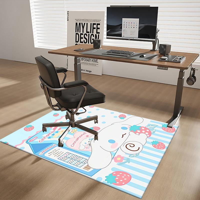 Cinnamoroll Anime Cartoon Design Chair Mat Non-Slip Carpet for Office Home Decoration Living Room Bedroom Game Room Dormitory Gift All Seasons.E075