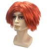 Helles Orange-Rot Kurzer Bob Schnitt Perücke Flauschig Geschichtet Schräger Pony Natürlicher Glanz Mode Täglich synthetische Perücke