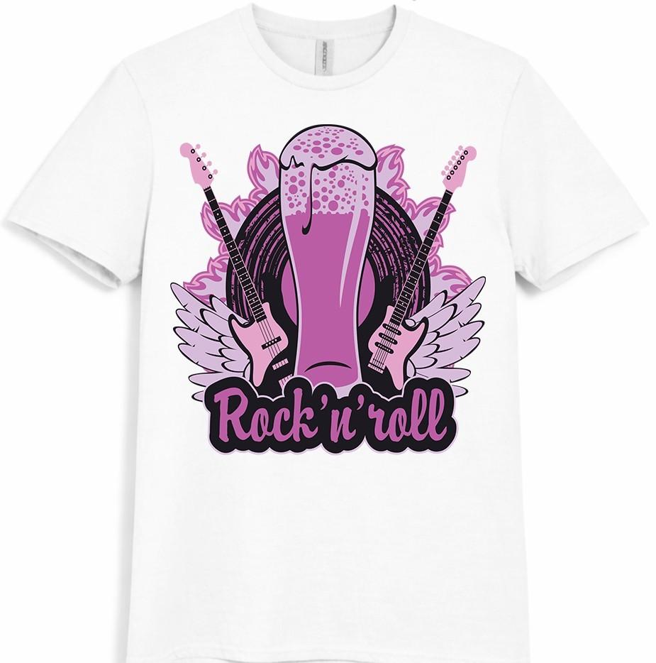 Rock N Roll T-Shirt Beer and Guitars Graphic Music Lover Tee