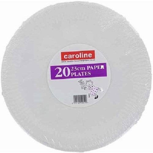 Caroline Papierteller (Packung mit 20)